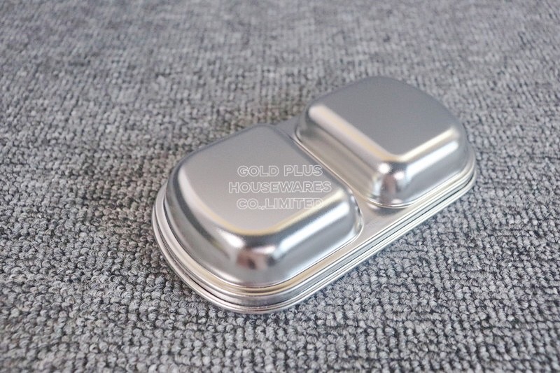 Restaurant rectangular serving tray Japanese sushi dinner set sauce metal steel serving dishes for banquet