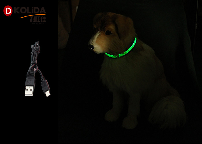 Flashing Glow In The Dark Dog Collar Waterproof Lighted Dog Collar Size S M L