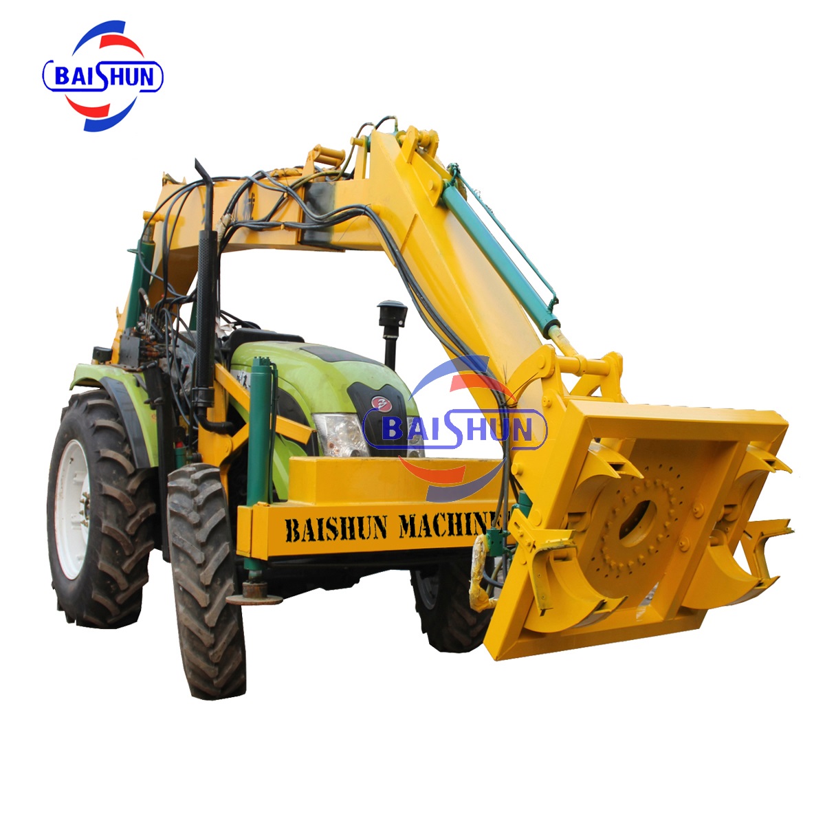 High Performance Hydraulic pole master electric pole erecting crane & digging hole machine