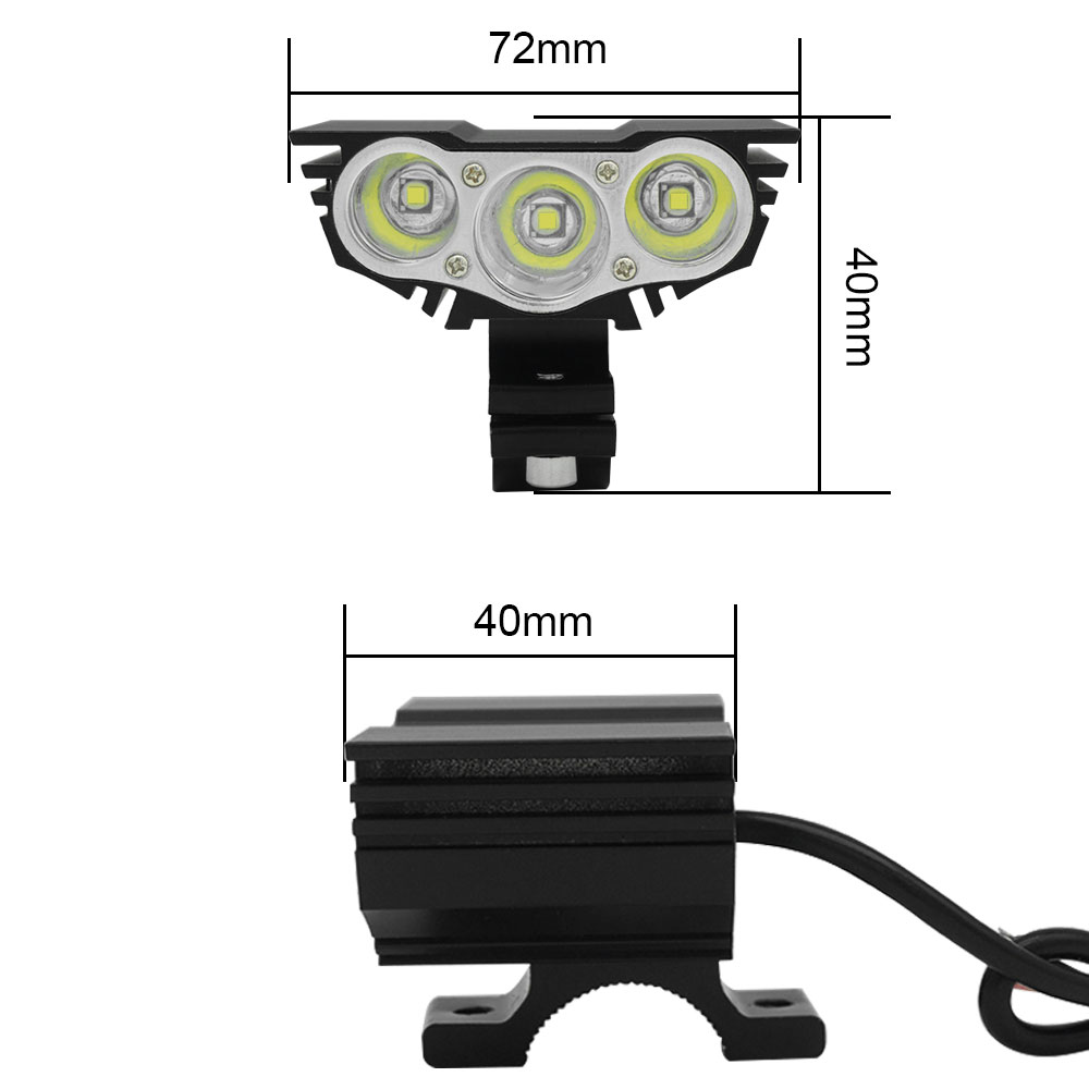 Owl Design 3 Beam White Steady Universal Motoecycle LED Spotlight