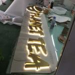 Outdoor Stainless Steel Backlit Signs Background Wall Decor Led Letters