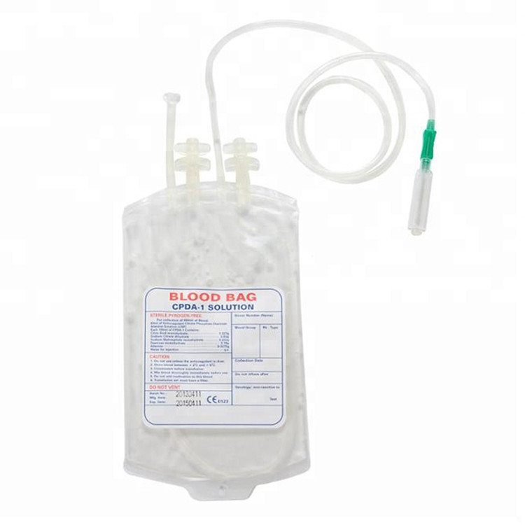 Single Double EO Medical Blood Bag Disposable Hospital Use