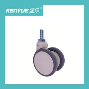 China Threaded Stem Swivel Dual 3 Inch Universal 65MM Medical Cart Casters wholesale