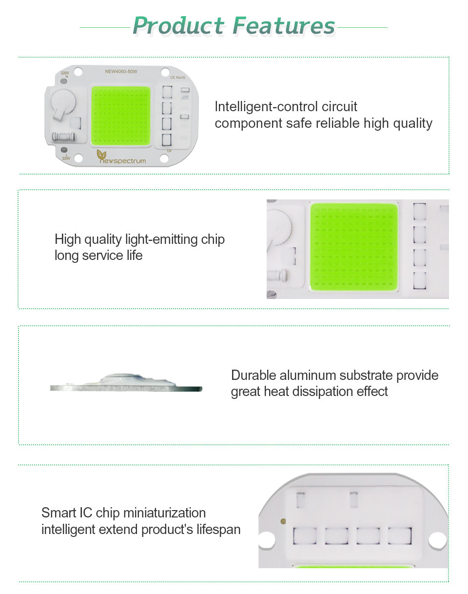 AC COB Flip 50W LED Chip Surge Protect For Landscape Lighting