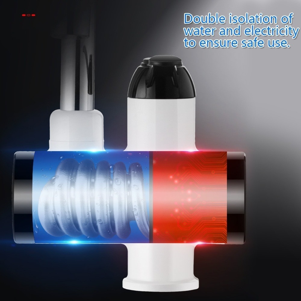 360 Degree Rotating Deck Mounted Heater Faucet Fast Heat Multifunction LVD