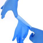 Anti Oil Disposable Poly Gloves , Medical Rubber Gloves Corrosive Resistance