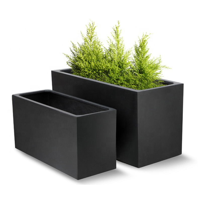 EN840 Certificate Outdoor Facility Large Metal Plant Pots