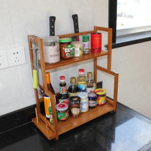 China kitchen bamboo spice rack wholesale