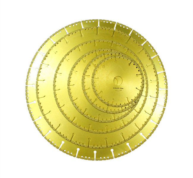 Multipurpose 8mm Segment Stone Diamond Cutting Disc 350mm Vacuum Brazed