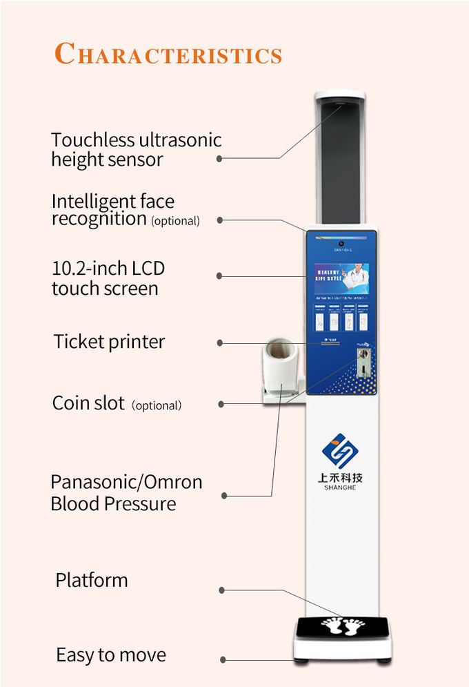 Intelligent Ultrasonic Body Weight And Height Scale Bmi Blood Pressure And Heart Rate