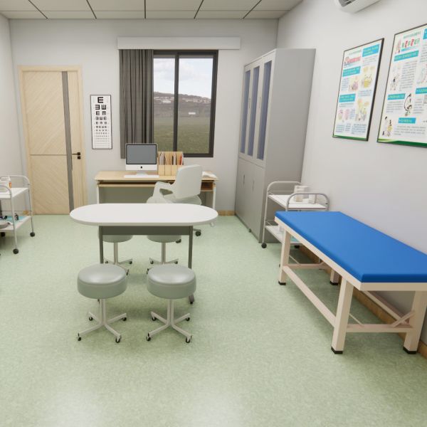 Commercial Homogeneous Vinyl Hospital Flooring Wear-Resistant Stain-Proof