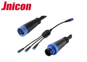 China Screw Locking Outdoor Waterproof Connectors , Y Shape 3 Way Outdoor 2 Pin Connector wholesale