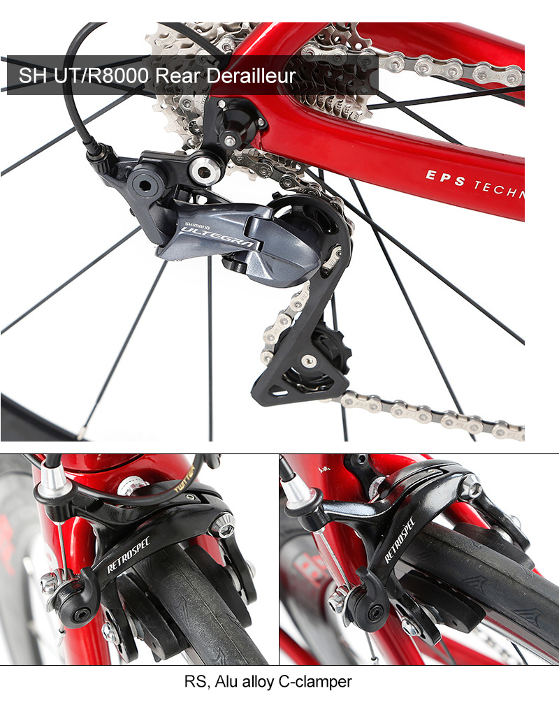 700c Carbon Fiber Frame Twitter Road Bike 22-Speed Racing Bicycle with CE Certification
