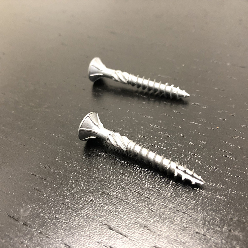 10G x 75mm Trox Drive Countersunk Head With Ribs Type 17 Slash Chipboard Screws