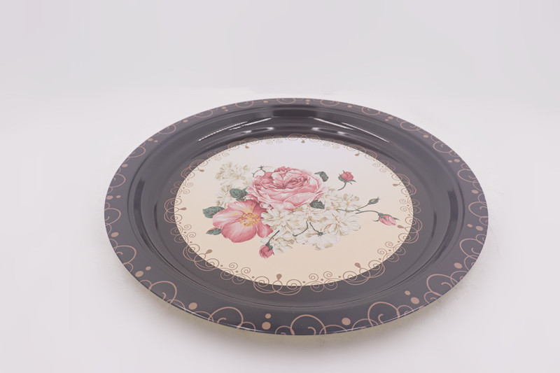 45cm Round Dinner Plates Flower Series Pattern Vegetable Fruit Dish
