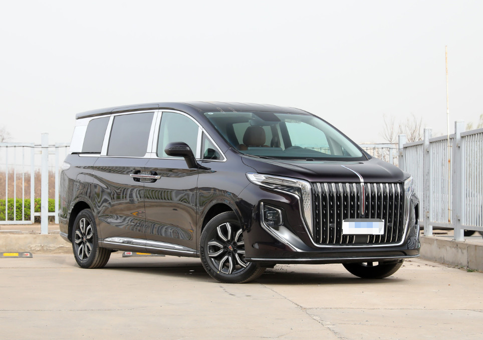 Black Hongqi 7 Seater Minivan MPV High End Luxury Business Reception Car