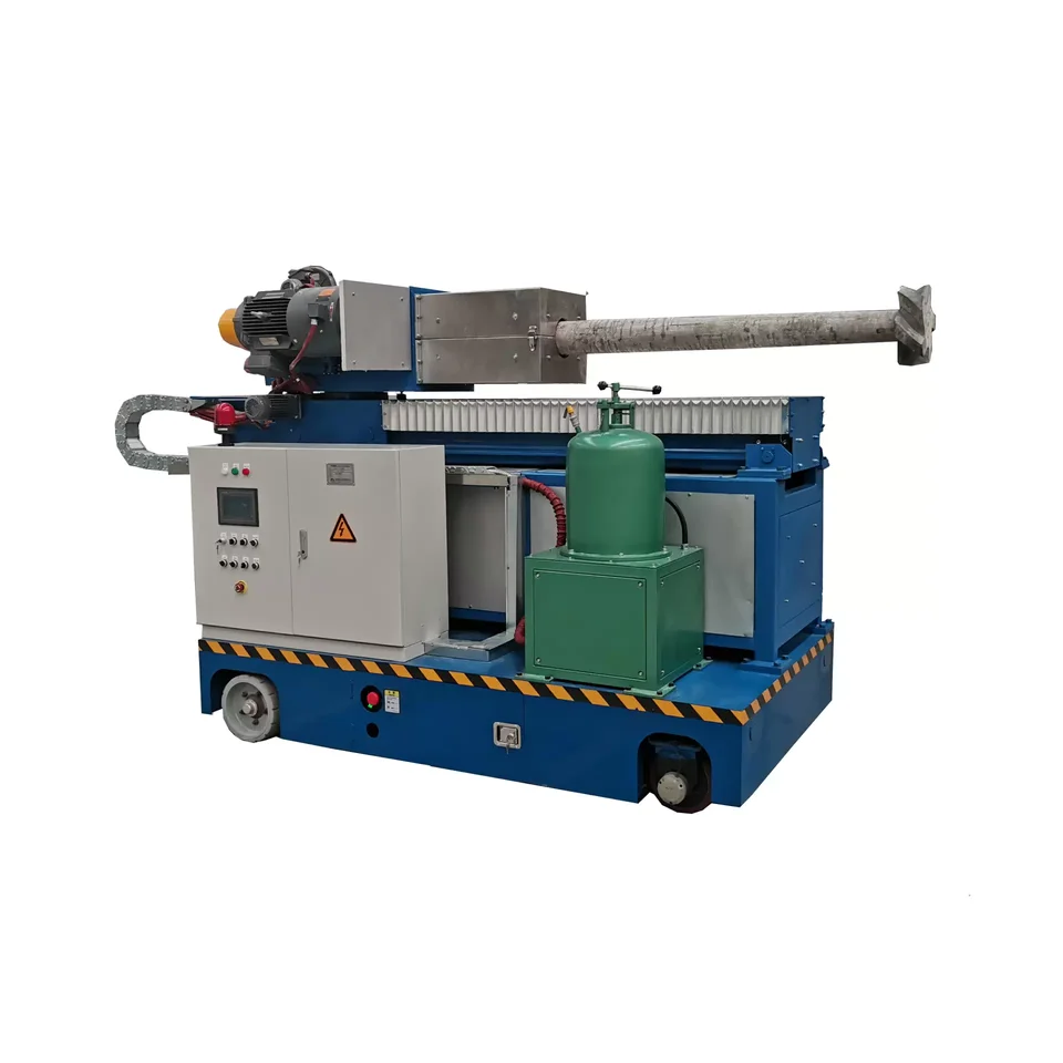 Refining Gas Pressure 0.4～0.6MPa Flux Injection Machine With 50L Bucket Capacity And Aluminum Liquid Depth Range 600-1100㎜