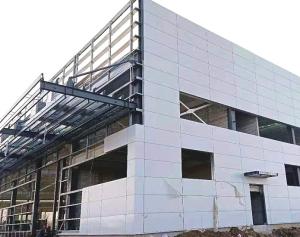 China Metal Construction Steel Structure Warehouse With Aluminum / PVC Windows wholesale