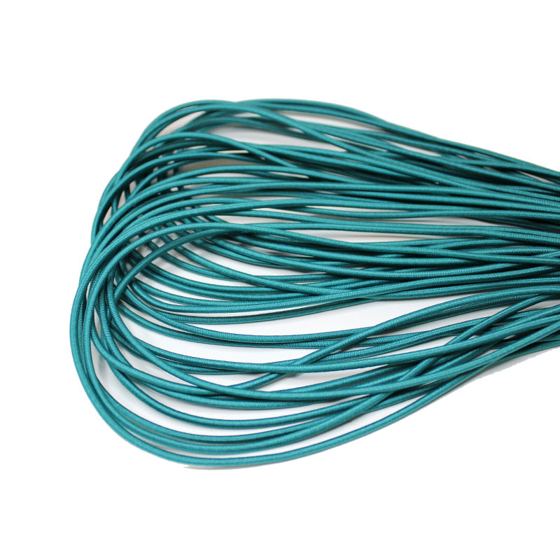 Colored 3mm Polyester Elastic Cord Round Braided Stretching
