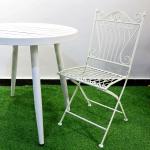 Transparent Outdoor Garden Bistro Cafe Vintage Square Metal Wrought Iron Folding