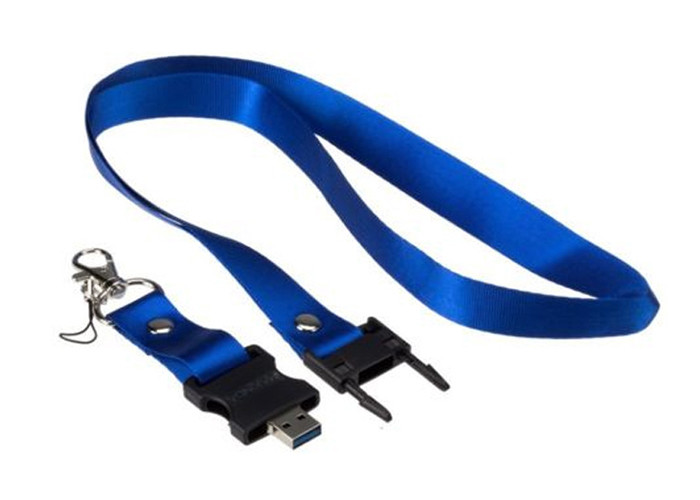 Customized Logo Red Neck Strap Usb Flash Drive , Necklace Usb Stick Gift Box Packed
