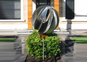 China Attractive Stainless Steel Sphere Sculpture / Contemporary Steel Sculpture wholesale