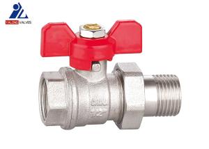 China ISO228 Water Ball Valve Gas BSP Male Chrome Plated Nut wholesale