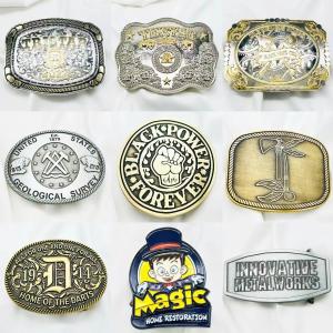 China Zinc Alloy 2d 3d Gold Metal Mens Custom Belt Buckle wholesale