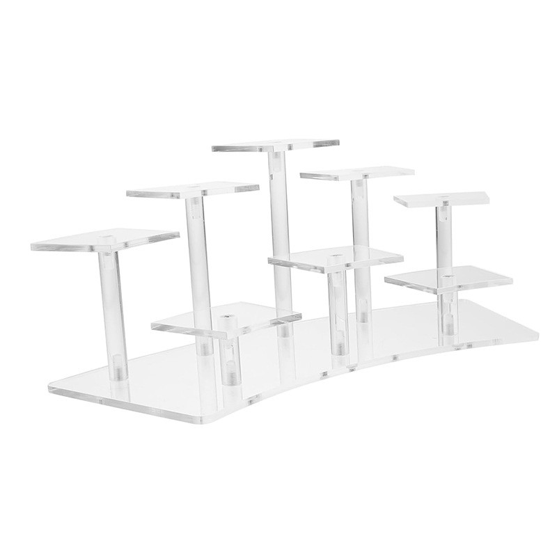 Countertop Multi Layer Acrylic Display Stands Plexiglass Display Box For Wallet Bag