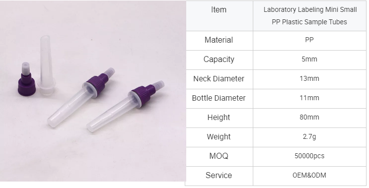 Small Screw Cap PP Plastic Sample Tubes for Laboratory Labeling and RNA Extraction