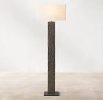 OEM Fabic Shade Dimmable Brass Standing Floor Lamp AC 85-265V