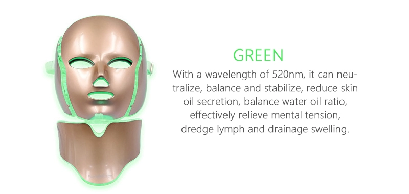 PDT Photon LED Light Therapy Mask Light Facial Mask With Neck
