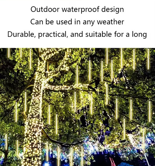 Waterproof Holiday Decoration Light 30cm / 50cm / 80cm Meteor Shower Christmas Lights