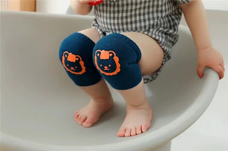 Anti Slip Infant Crawling Knee Pads Anti Drop Cotton Elbow Pads Non Skid