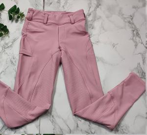 China 100cm - 175cm Pink Four Way Stretch Horse Riding Pants Leggings For Kids wholesale