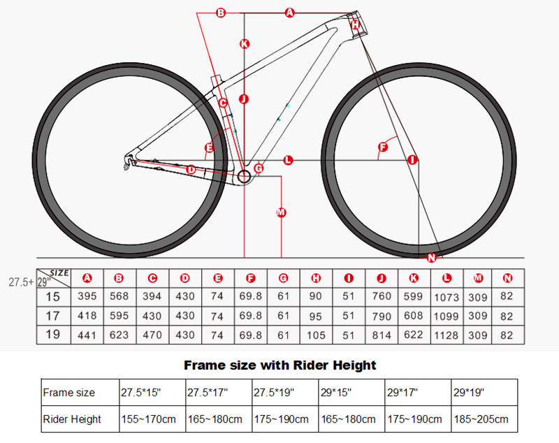 21 Inch Carbon Fiber MTB Frame 15x110 Boost Thru Axle Carbon Fiber Bicycle Frame
