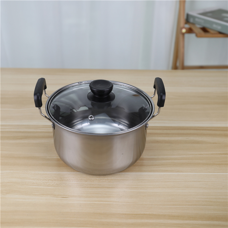 American style 5pcs cookware set kitchen nonstick cooking pot with glass lid