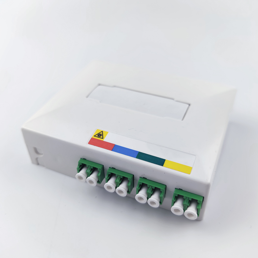 Network None 4 Cores Fiber Optic Faceplate Socket Panel for Indoor FTTH Installation