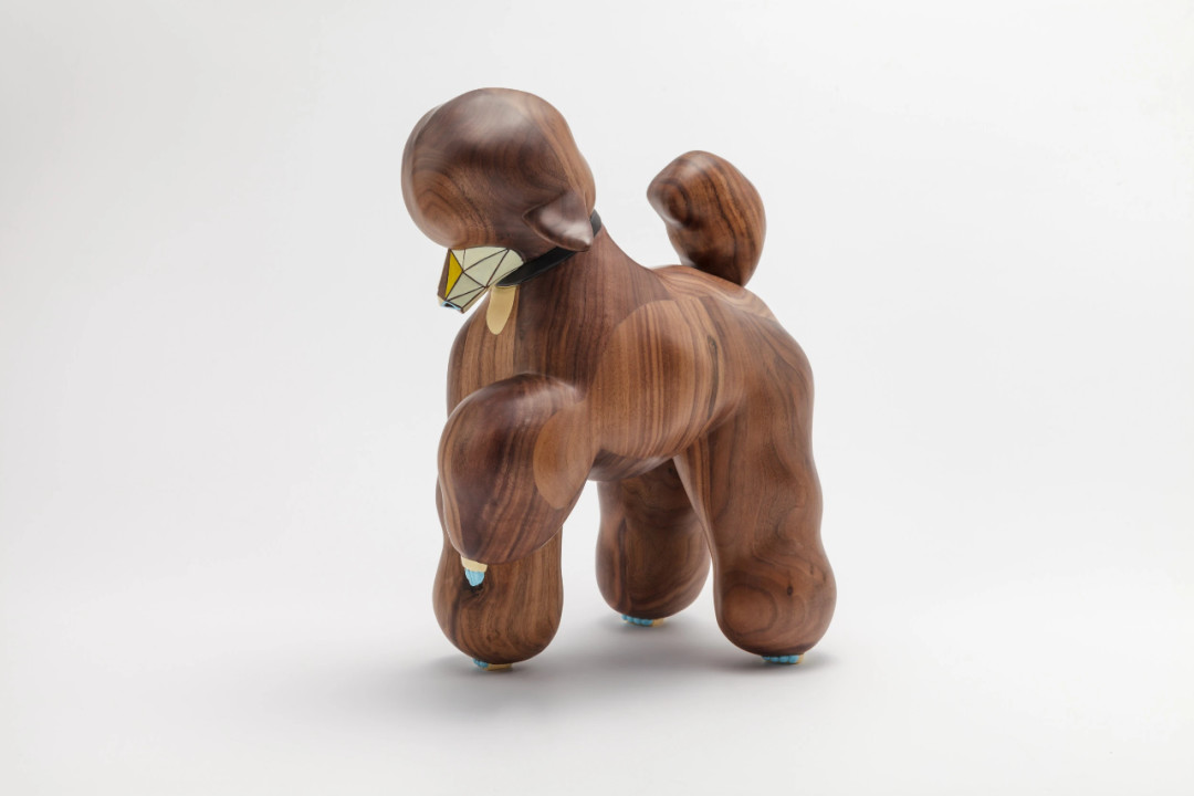 OEM ODM Wooden Dog Sculpture Puppet For Furnishing Articles