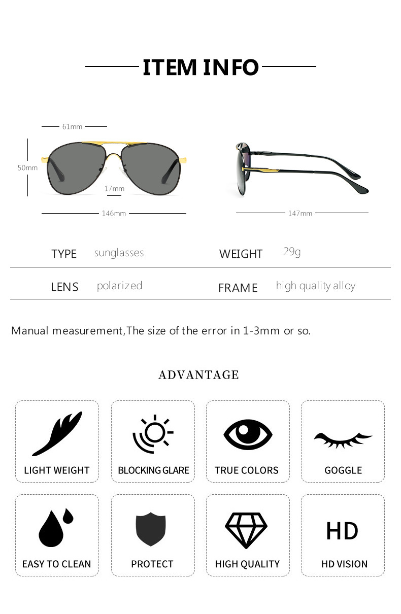 Aluminum Magnesium Mens Luxury Sunglasses Polarized Lens Sunglasses