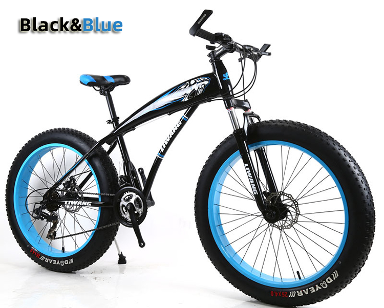 Adult Customized Mountain Cruiser Bicycle Fat Tire Mountain Bikes with 4.0 inch Tire Width and carbon steel Fork Material