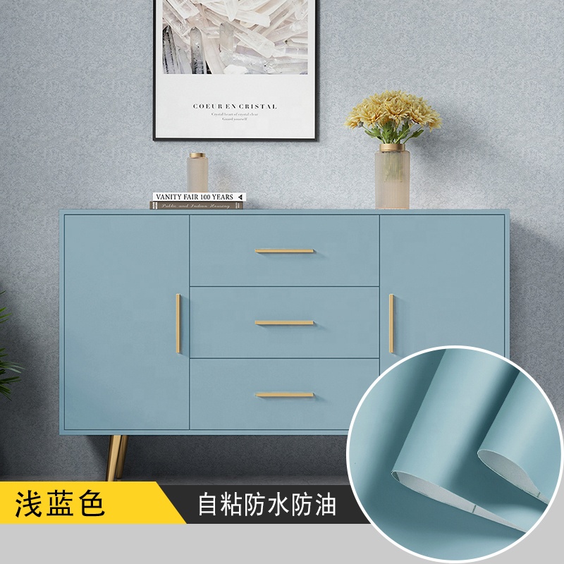 Decorative Film PVC Soft Touch Wallpaper Wardrobe Door Stickers 122cm Width