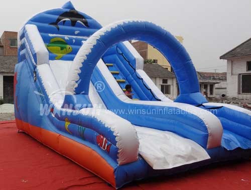 Large Commercial Inflatable Water Slides For Adults Fireproof PVC Material Made
