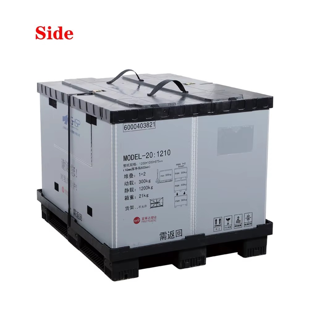 Foldable Plastic Pallet Container For Space Saving And Eco Friendly Packaging And Storage