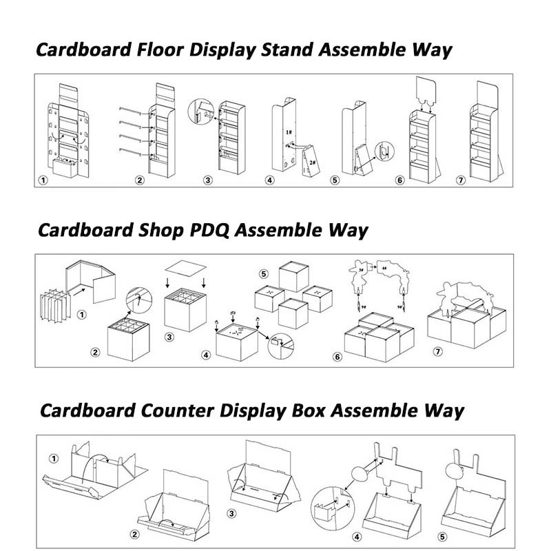 Custom Corrugated Cardboard Floor Pop Displays For Promotion Advertisement