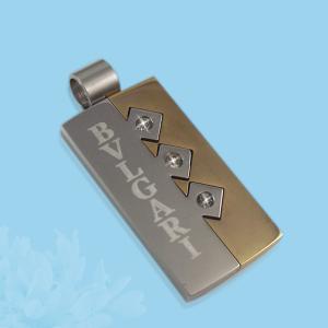 China 316L Stainless Steel Rectangle Square Shaped Necklace Pendant LPS0143 wholesale