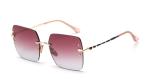 UV400 Gradient Rimless Sunglasses Fashion Rivets Square Polarized Sunglasses