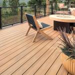 Manufacturer wood color Aluminum Alloy Floor Coated with TPE for your yard