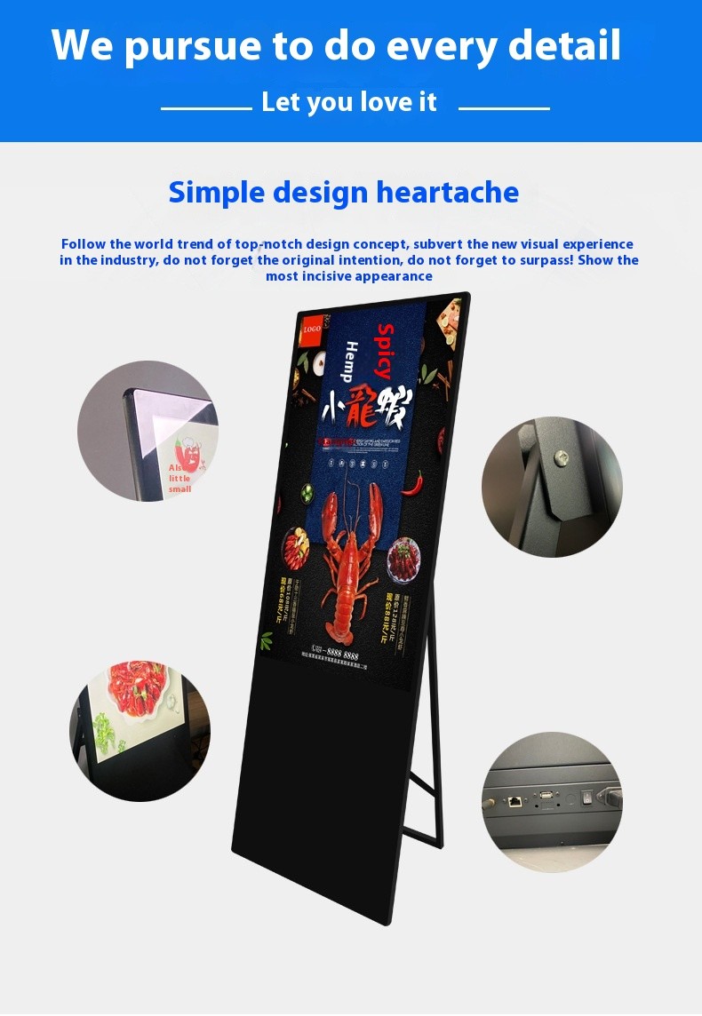Mobile Touch Electronic Mobile Digital Display Board 55'' Smart All In One
