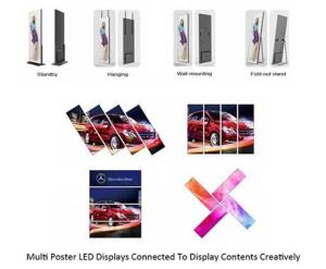 China Indoor Advertising 3mm RGB Led Poster Panel , Electronic Poster Display 576*1920mm wholesale